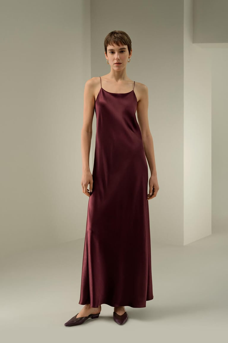 U-Neck Minimalist Slip Dress