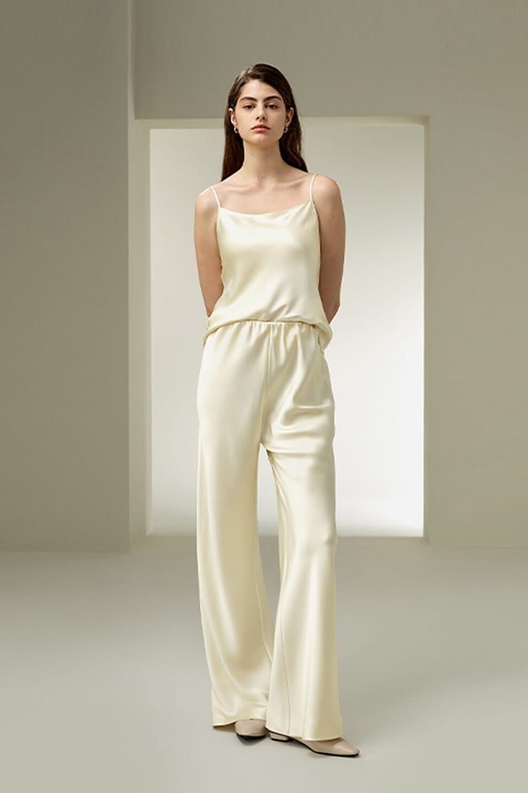 Full bias cut silk pants