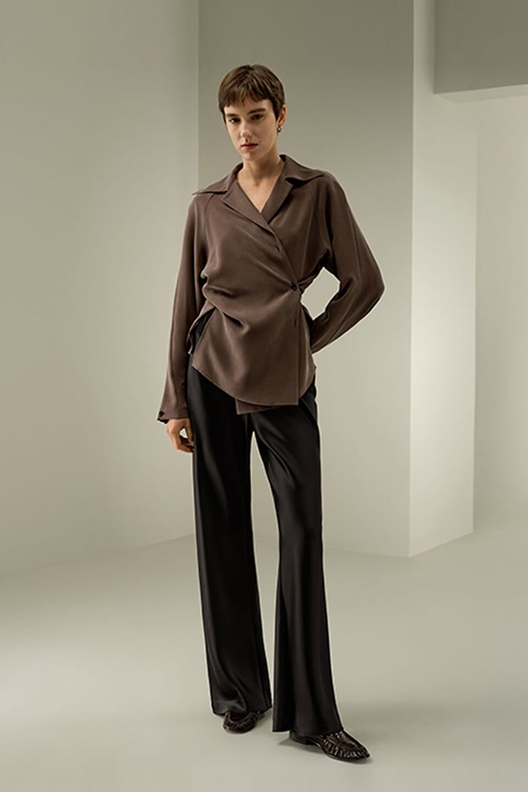 Multipositional Silk Shirt