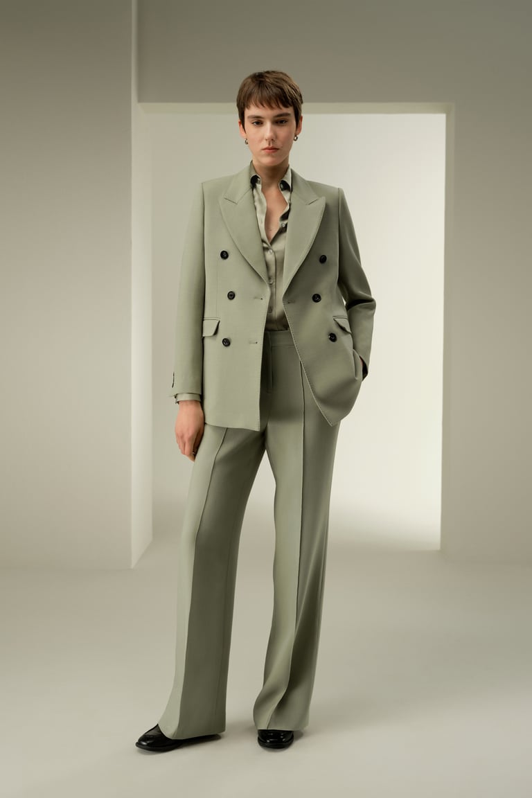 Double Breasted Lapel Blazer