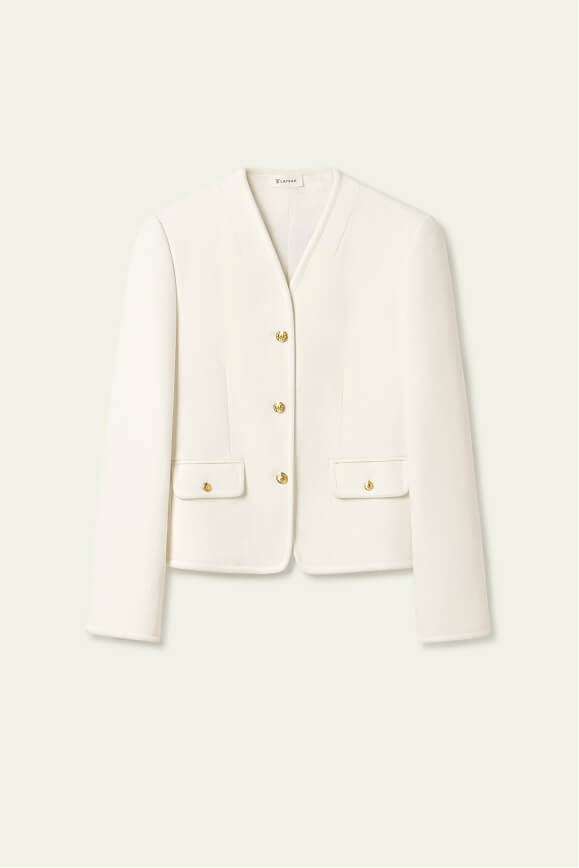 Curved Collar Jacket