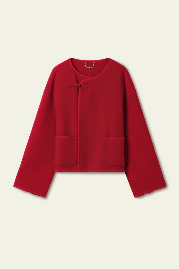 Round-Neck Short Mandarin Jacket