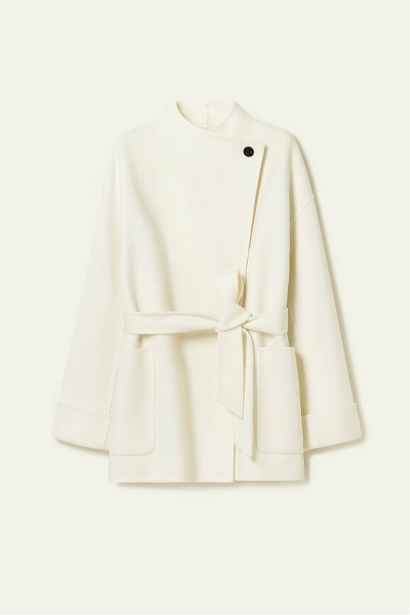 Double-Faced Wool-Cashmere Short Coat