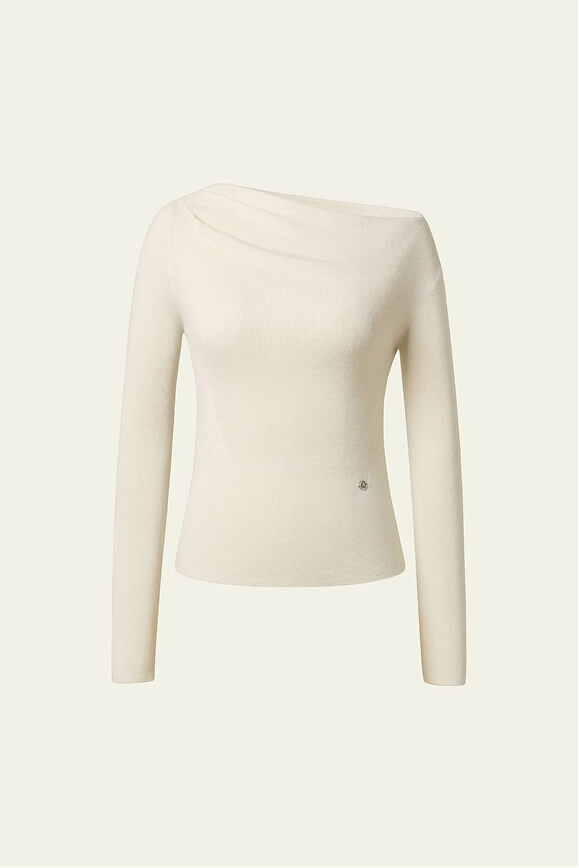 Off-Shoulder Silk-Cashmere Top