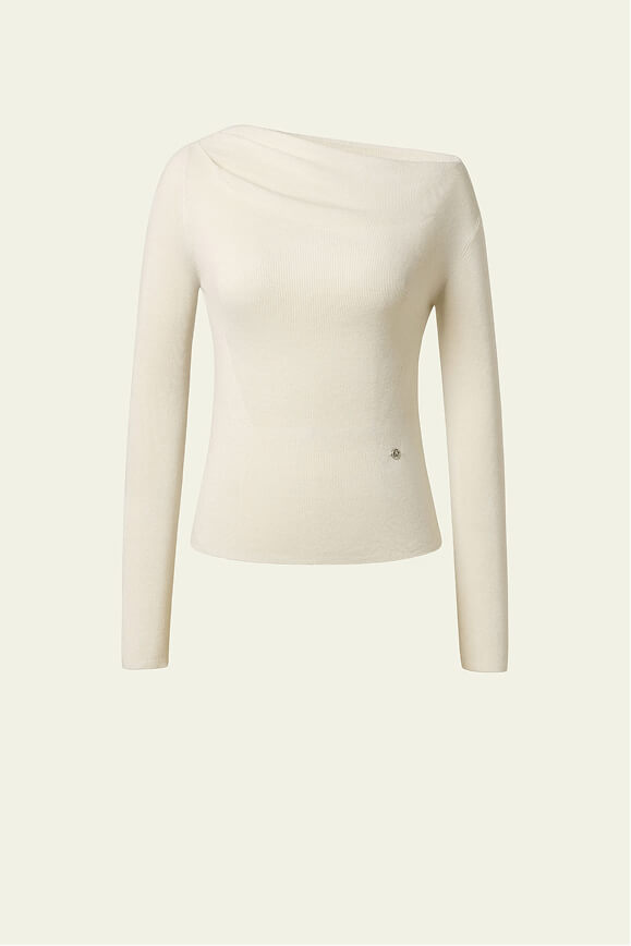Off-Shoulder Silk-Cashmere Top